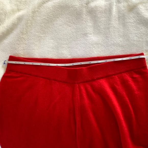 Charter Club Cashmere Ankle Pants Wide Leg High Rise Calypso Red Size Large - Picture 10 of 13